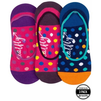 Meatfly ponožky Low Socks Triple Pack Navy / Fuchsia Fialová