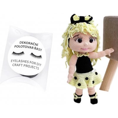 Dekorační řasy černé (40 cm) – Zbozi.Blesk.cz