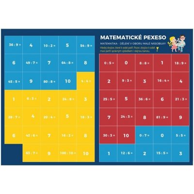 Pexeso - Matematika - Dělení v oboru malé násobilky - PhDr. Martin Staněk – Zboží Mobilmania