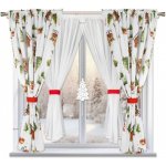 BytoTex Sada záclon s vánočním motivem L 694 bílá, 400 x 150 cm – Hledejceny.cz