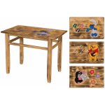 Drewmax jídelní stolek s obrázkem vyrobený z masivní borovice s obrázkem AD232 36x60x46 cm Výchozí – Sleviste.cz