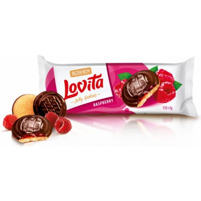 Roshen Lovita Čokopiškot malina 135 g – Zboží Dáma