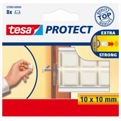 Ochranné nárazníky tesa Protect® Barva: bílá, Rozměr: 10 mm x 10 mm, Doplňující informace: gumové čtverce – Zboží Mobilmania