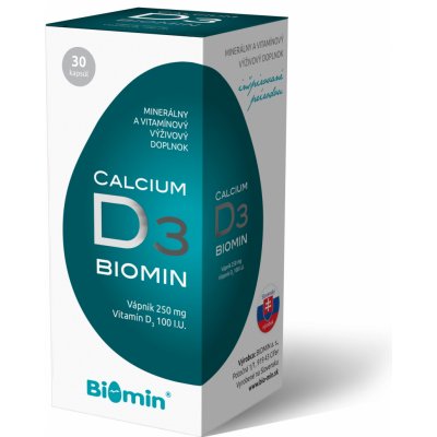 Biomin Calcium s Vitamínem D3 30 kapslí