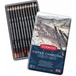 Derwent Sada 12ks barevných uhlů Tinted Charcoal – Zboží Dáma