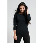 CityZen bavlněné triko proti pocení s 3/4 rukávem černé – Sleviste.cz