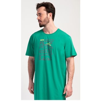 Outdoor pánská noční košile kr.rukáv zelená