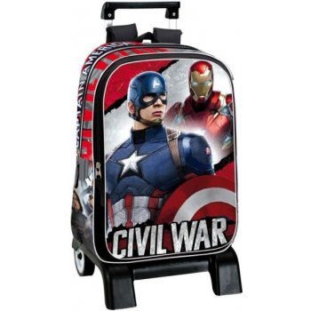 Perona batoh na kolečkách Avengers Civil War červený