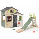 Smoby Set domeček Přátel ekologický Friends Evo Playhouse Green rozšiřitelný a 23 m skluzavka s vodotryskem – Zbozi.Blesk.cz
