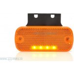 WAS Svítilna poziční W128 oranžová LED vč. odrazky