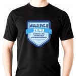 Pánské tričko MILUJI svoji ŽENU černá – Zboží Mobilmania