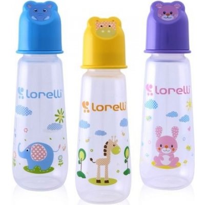 Lorelli kojenecká lahvička s víkem ve tvaru zvířete Yellow 250 ml – Zbozi.Blesk.cz