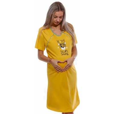 Žlutá a khaki zelená těhotenská a kojící košile JAGUAR 1C3528 žlutá – Zbozi.Blesk.cz