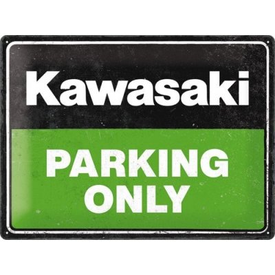 Postershop Plechová cedule: Kawasaki Parking Only - 40x30 cm
