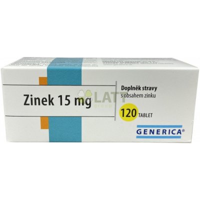 Generica Zinek 15 mg 120 tablet – Hledejceny.cz