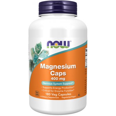 NOW Foods Magnesium 400 mg 180 veg kapslí – Hledejceny.cz