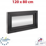 Okna Hned Plastové okno 120x80 cm antracit/bílá sklopné – Hledejceny.cz
