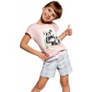 Cornette Kids Panda dívčí pyžamo růžové