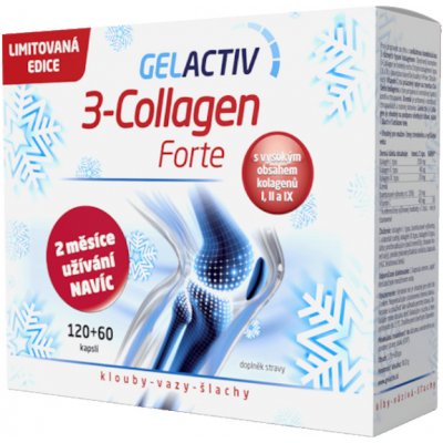 GelActiv 3-Collagen Forte Dárkové 2021 120 + 60 kapslí – Zbozi.Blesk.cz