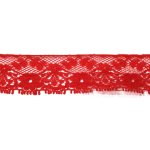 Krajka pevná 25mm nylon 541206 metráž - více barev Barva: 0009 Červená – Sleviste.cz