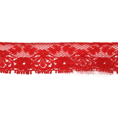 Krajka pevná 25mm nylon 541206 metráž - více barev Barva: 0009 Červená – Sleviste.cz