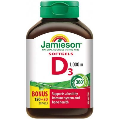 Jamieson Vitamín D3 1000IU 180 kapslí – Hledejceny.cz