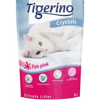 Tigerino Crystals Fun růžový Kočkolit 3 x 5 l