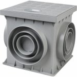 BIELBET 250 x 250 mm Revizní šachta plastová s plastovým poklopem A15 75-160 mm šedá – Zboží Dáma