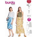 Střih Burda červený 5725 - zavinovací sukně, sukně se sklady – Zboží Dáma Střih Burda červený 5725 - zavinovací sukně, sukně se sklady – Zboží Dáma