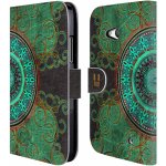 Pouzdro HEAD CASE MICROSOFT LUMIA 640 / LUMIA 640 DUAL ARABESKA mandala zelená – Zboží Mobilmania