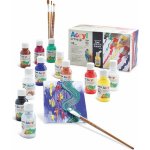 Primo akrylové barvy set 12 x 125 ml + 2x plátno + 5 štětců – Hledejceny.cz