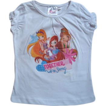 Winx Krásné originální licenční dětské tričko pro holky bílé