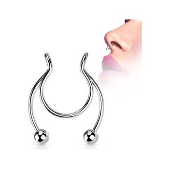 Šperky4U falešný piercing do nosu septum ST0017-ST