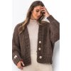 Dámský svetr a pulovr Fobya Cardigan F1501 Brown