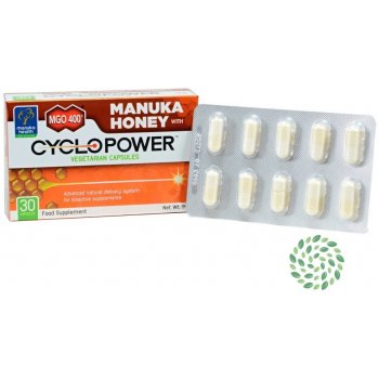 Manuka Health CYCLOPOWER s Manuka medem mgO 400+ 30 kapslí