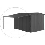 Biohort Postranní střecha Europa 6/7, tmavě šedá metalíza s jednokřídlými dveřmi – Zboží Dáma