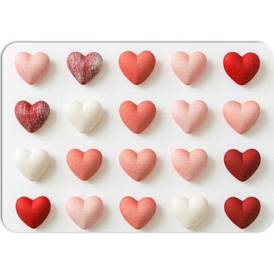 PokojovaDekorace.cz Valentýnské prostírání Pastelová srdíčka na světlém podkladu 43x30cm – Sleviste.cz