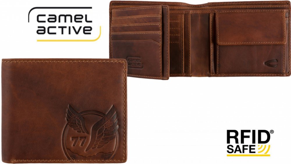Camel Active Pánská kožená peněženka RFID SAFE hnědá 280 702 29 |  Srovnanicen.cz