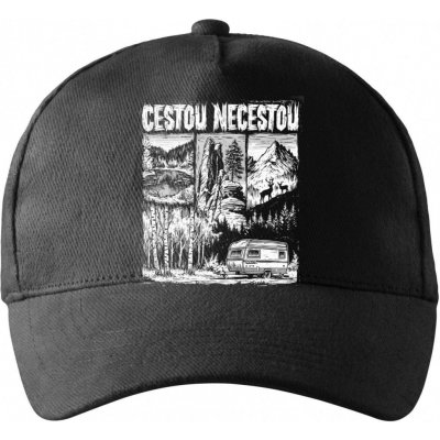 Kšiltovka Cestou necestou, V1 bílý tisk 5P, dárek – Hledejceny.cz