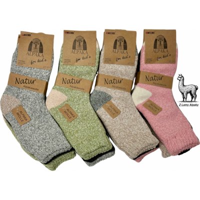 Dětské termo ponožky Alpaka sada 3 párů v pastelových barvách modrá, grafitová, tmavě šedá – Zboží Dáma