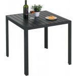 LIFERUN Zahradní stůl D-058, 75 x 75 cm, černý – Hledejceny.cz