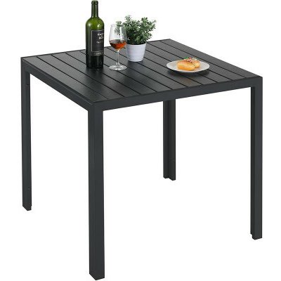 LIFERUN Zahradní stůl D-058, 75 x 75 cm, černý – Hledejceny.cz