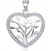 Přívěsky Nubis Stříbrný přívěsek srdce strom života NB 4426