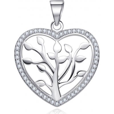Nubis Stříbrný přívěsek srdce strom života NB 4426 – Sleviste.cz