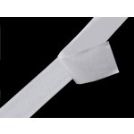 Suchý zip plyš samolepicí šíře 20 mm, střední, bílá – Sleviste.cz