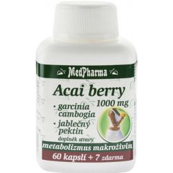 MedPharma Acai berry 1000 mg + garcinia cambogia + jabl. pektin 67 kapslí