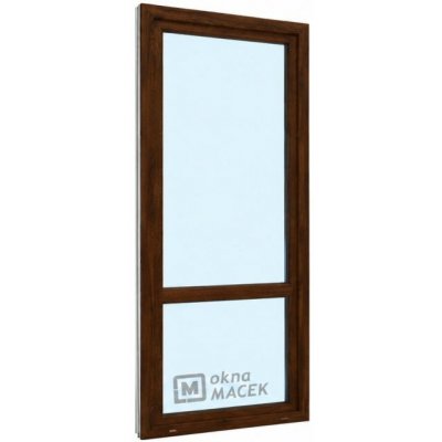 Kömmerling balkonové dveře 70 AD OS s příčkou levé tmavý dub/tmavý dub 70 x 200 cm jednostranná klika + madýlko + PVC rám – Hledejceny.cz