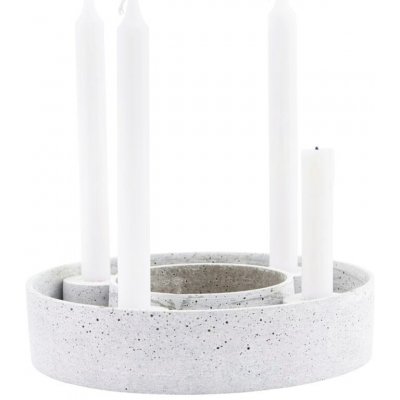 House Doctor Adventní kulatý svícen RING na 4 svíčky 26 cm šedý – Hledejceny.cz