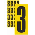 Čísla samolepicí 3 samolepící vinylová fólie velikost znaku 150 mm – Zboží Dáma