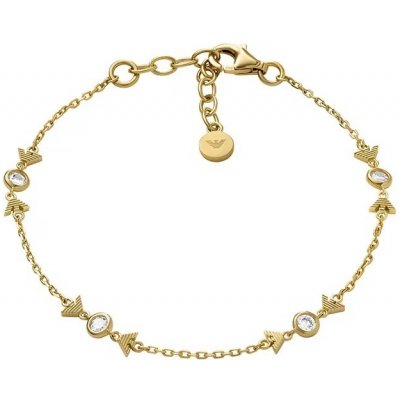 Emporio Armani Půvabný pozlacený náramek pro ženy se zirkony EG3619710 – Zboží Mobilmania